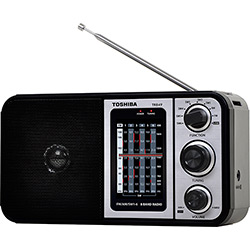 Rádio Portátil Toshiba Multibanda TR 849 Rádio AM/FM Entrada USB - Chumbo