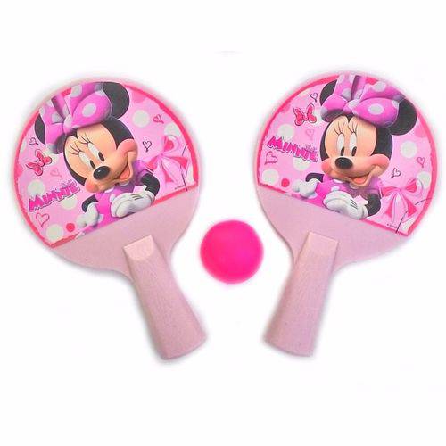 Raquete Ping Pong com 1 Bolinha Minnie Mini Infantil