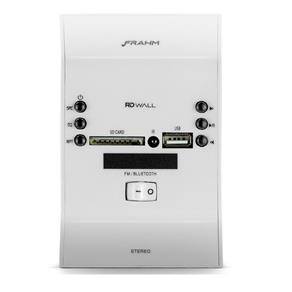 RD Wall Amplificador de Parede Branco Frahm - 2 X 30W RMS - Bluetooth - USB - Bivolt