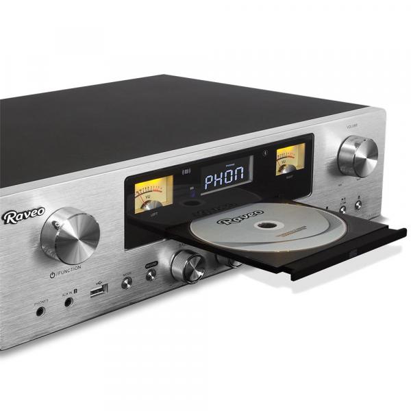Receiver Raveo RR-1000 Phono Aux FM CD MP3 USB Bluetooth Bivolt