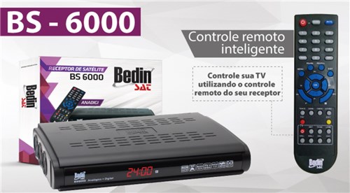 Receptor Analogico e Digital Bedin Sat Bs6000