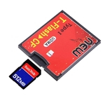 Red Preto T-Flash para CF tipo1 Compact Flash Memory Card Adapter UDMA