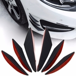 Carbon Fiber Spoiler Fibra de Carbono Universal pára-choques dianteiro corpo Spoiler Canards Splitter Fins Kit - 6pcs / set