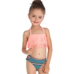 2PCS pai-filho Tassel Swimsuit Set Holiday Beach Outfits Clothing shoes and jewelry