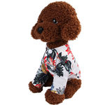 Redbey Série Hawaii Impressão Algodão Linho Camisa Bonito Para Menor Médio Pet Teddy Shiba Inu