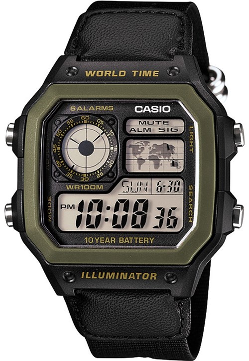 Relógio Casio AE-1200WHB-1BVDF Preto