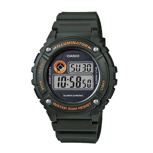 Relógio Masculino Casio Digital Esportivo W-216H-3Bvdf - Verde