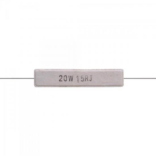 Resistor Fio Ceramico 20W 15R RSTR0001 Branco STORM