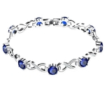 ROMAD Zircon Bracelet Women Simple Number 8 Link Chain Bracelet Zircon Bangle Jewelry Gift