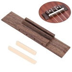 Rosewood Ponte plástico porca e Saddle para Ukulele peças substituíveis Musical Instrument Repair Tool