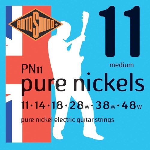 Rotosound PN11 Pure Nickel Electric Guitar Strings 1148 Medium