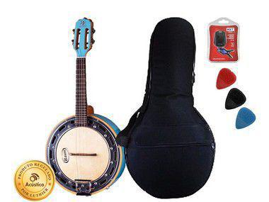 Rozini Banjo Afinador Bag Palhetas Azul Rj11az Caixa Larga
