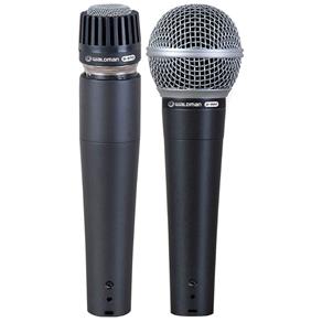 S 2PM - Kit C/ 2 Microfones Mão / Instrumento C/ Fio S2PM Waldman
