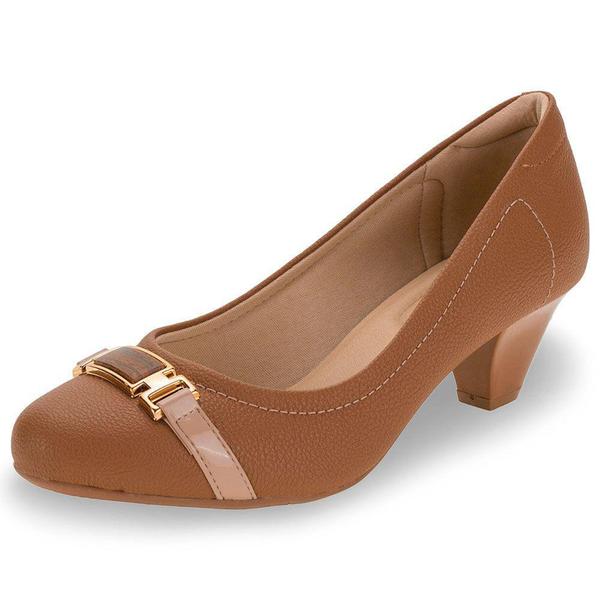 Sapato Feminino Modare - Salto Baixo - Caramelo - Tamanho 36