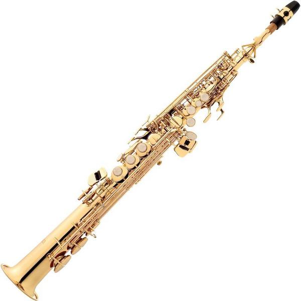 Sax Soprano Eagle Sp502 Saxofone Laqueado em Sib com Case