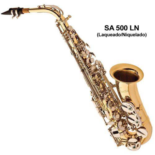 Saxofone Alto Eagle Mib com Case SA500 LN Laqueado Niquelado