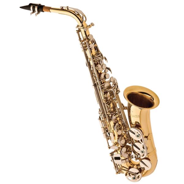 Saxofone Alto em Mib Laqueado Chaves Niqueladas Sa500 Ln Eagle