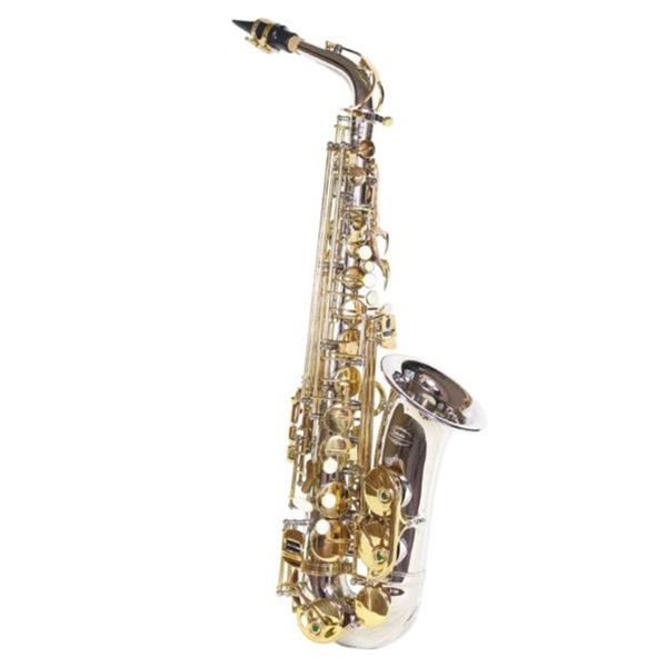 Saxofone Alto Jahnke JSAH001 Niquelado Laqueado Mi Bemol