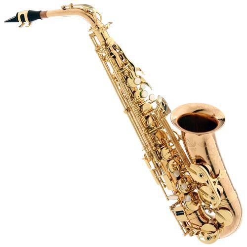 Saxofone Alto Profissional em Mib Sa510 Laqueado Eagle C/ Case