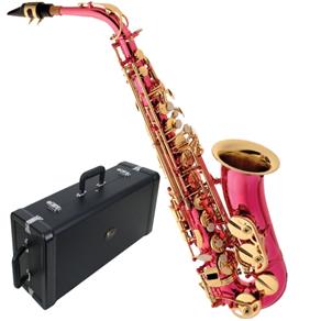 Saxofone Alto SA500 TPK Eagle Rosa/Dourado em Mib com Case