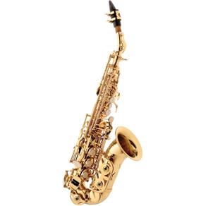 Saxofone Curvo Sopranino Hofma Hsp408 Sib + Case Luxo