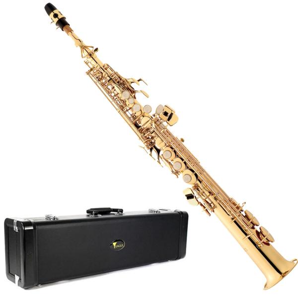 Saxofone Eagle Soprano SP502 L em Mib Laqueado com Case