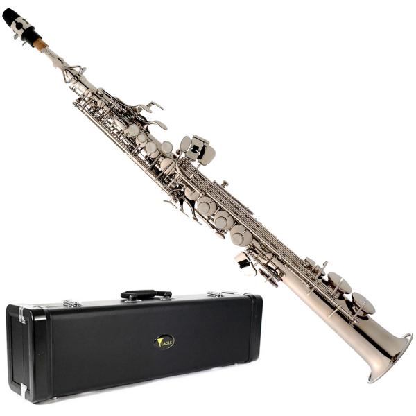 Saxofone Eagle Soprano SP502 N em Mib Niquelado com Case