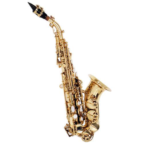 Saxofone Soprano Curvo Shelter Tjs64331l Laqueado em Bb com Case