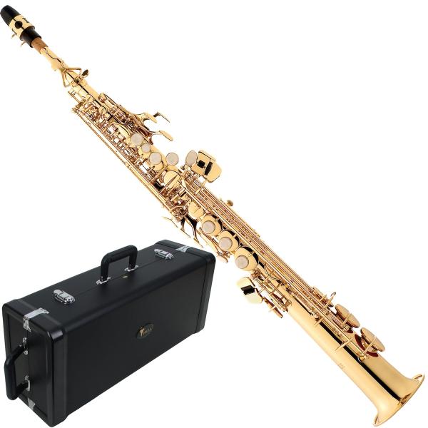 Saxofone Soprano Eagle Sp502 L Laqueado + Case Luxo