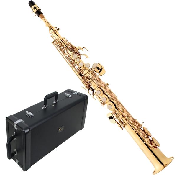 Saxofone Soprano Eagle SP502 N Niquelado em Sib + Case Luxo