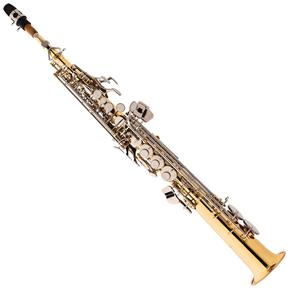 Saxofone Soprano em Sib Laqueado Chaves Niqueladas SP502 LN Eagle