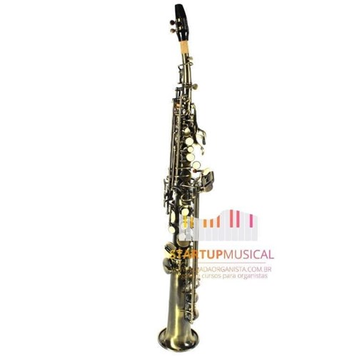 Saxofone Soprano Reto Bb Jssh001 Jahnke Envelhecido