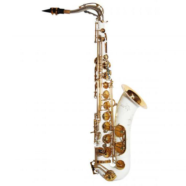 Saxofone Tenor Jahnke JSTH102 Branco Laquedo Si Bemol