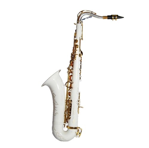 Saxofone Tenor Jahnke Si Bemol Edition 10 Anos Jahnke Jsth102 Branco
