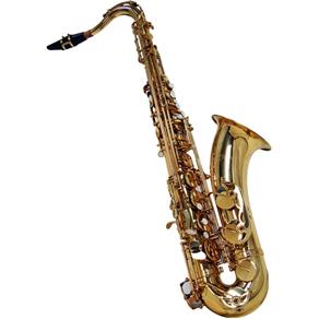 Saxofone Tenor Shelter Sgft6435l Laqueado Dourado em Bb com Estojo