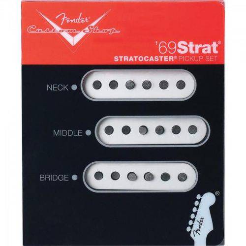 Set de Captadores para Guitarra Custom `69s Strat Branco Fender