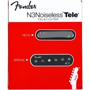 Set de Captadores para Guitarra Fender N3 Noiseless Tele Preto