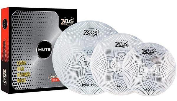 Set De Pratos Zeus Mute Zmsetc 14/14 16 20 Estudo Low Silent Baixo Volume