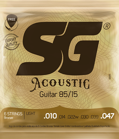 Sg Strings Acoustic Guitar Bronze Light .010 - .047