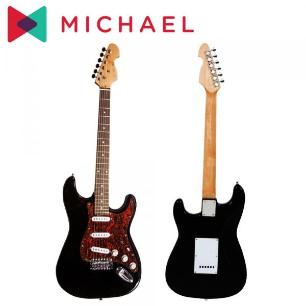 SHOW ROOM Guitarra Strato 3 Single Metallic All Black GM217N BT - Michael