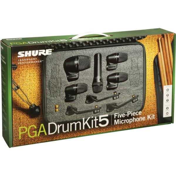 Shure - Kit de Microfone para Bateria 5 Peças PGADRUMKIT5
