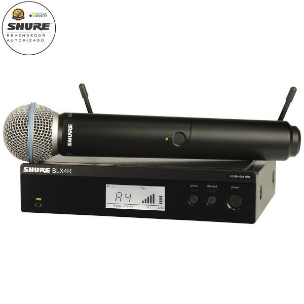 Shure - Microfone Sem Fio de Mão Profissional BLX24RBR/B58