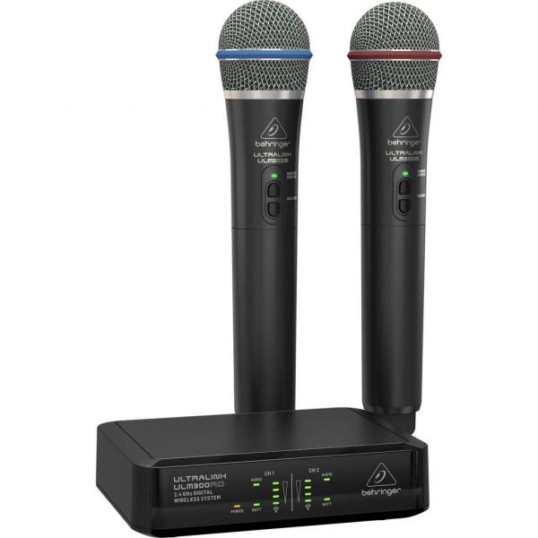 Sistema de Microfone Sem Fio Behringer Ultralink ULM302MIC 2.4 GHz (2 Microfones)