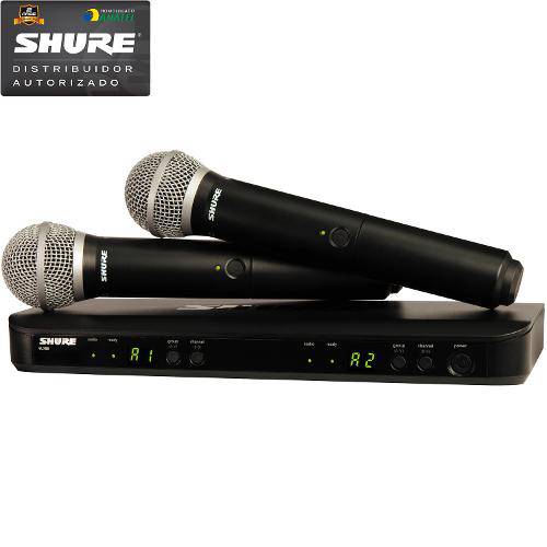 Sistema de Microfone Sem Fio Duplo de Mão Blx288br/Pg58 - Shure
