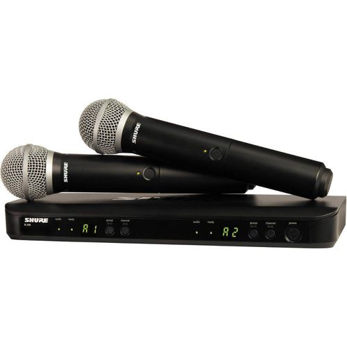 Sistema de Microfone Sem Fio Duplo de Mão Blx288br/Pg58 - Shure