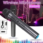 Sistema de microfone sem fio UHF de áudio profissional de 2 canais 2 Microfone de mão com receptor