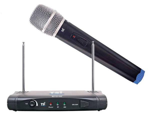 Sistema de Microfone Sem Fio VHF Microfone Transmissor de Mão Cardioide TSI MS125 VHF