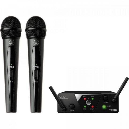 Sistema de Microfone Wireless 2 Bastoes WMS40 US25 A/C AKG