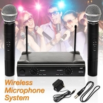 Sistema e receptor de microfone profissional sem fio duplo UT4 sem fio tipo w / 2 microfone de mão Karaoke KTV DJ