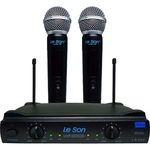 Sistema Microfone Duplo sem Fio LS 902 UHF HT/HT Preto LESON